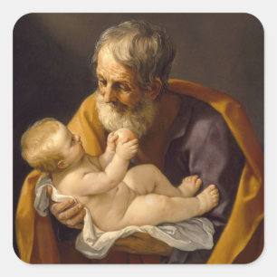 Adesivo Quadrado Guido Reni - Joseph Santo E Filho Cristo