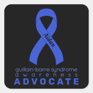Adesivo Quadrado Guillain-Barre Syndrome Advocate negro
