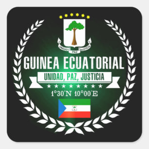 Adesivo Quadrado Guiné Equatorial