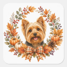 Guirlanda de Outono de Yorkshire Terrier