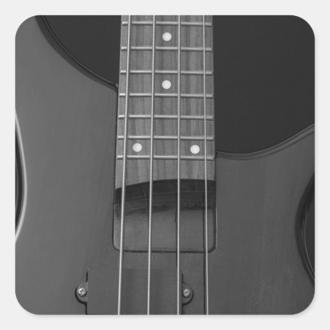 Adesivo Quadrado guitarra de baixo (Frente)