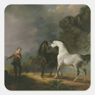 Adesivo Quadrado Gulliver Addressed the Houyhnhnms, 1769 (petróleo 