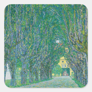 Adesivo Quadrado Gustav Klimt: Avenue of Schloss Kammer Park