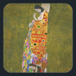 Adesivo Quadrado Gustav Klimt - Esperança II<br><div class="desc">Hope II - Gustav Klimt,  Oil on Canvas,  1907</div>