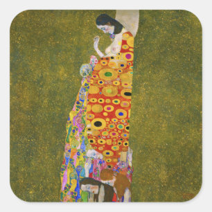 Adesivo Quadrado Gustav Klimt - Esperança II