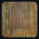 Adesivo Quadrado Gustav Klimt - Floresta dos Pinheiros de Tannenwal<br><div class="desc">Floresta Fir / Floresta de Pinheiro Tannenwald - Gustav Klimt,  Petróleo na Canvas,  1902</div>