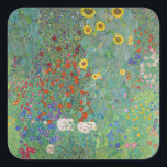 Adesivo Quadrado Gustav Klimt - Jardim do País com Girassóis<br><div class="desc">Jardim do País com Girassóis/Jardim de Fazenda com Girassóis - Gustav Klimt em 1905-1906</div>