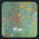 Adesivo Quadrado Gustav Klimt - Jardim do País com Girassóis<br><div class="desc">Jardim do País com Girassóis/Jardim de Fazenda com Girassóis - Gustav Klimt em 1905-1906</div>