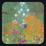 Adesivo Quadrado Gustav Klimt - Jardim Flor<br><div class="desc">Jardim Flor - Gustav Klimt em 1905-1907</div>