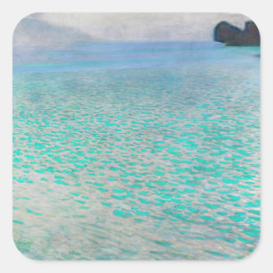 Adesivo Quadrado Gustav Klimt - No Lago Attersee