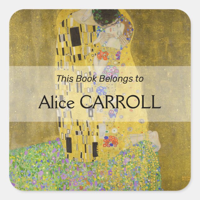 Adesivo Quadrado Gustav Klimt - The Biss (Frente)