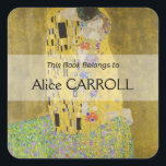 Adesivo Quadrado Gustav Klimt - The Biss<br><div class="desc">Kuss Beijo/Der - Gustav Klimt em 1907-1908</div>