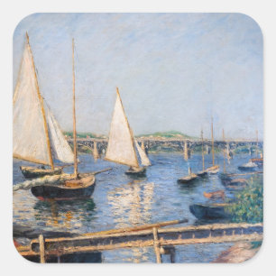 Adesivo Quadrado Gustave Caillebotte - Barcos à vela em Argenteuil