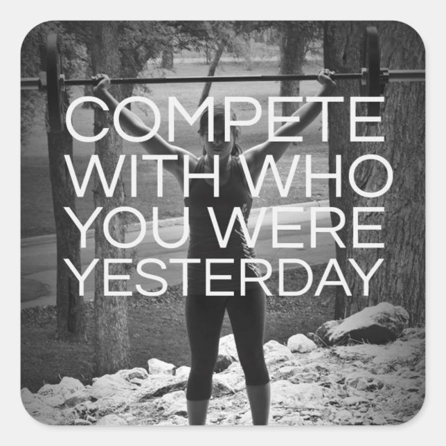 Adesivo Quadrado Gym Malhação Motivativo (Frente)