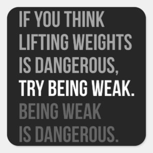 Adesivo Quadrado Gym Malhação Motivativo