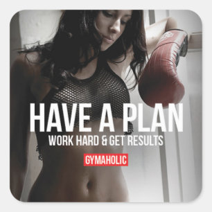 Adesivo Quadrado Gym Malhação Motivativo