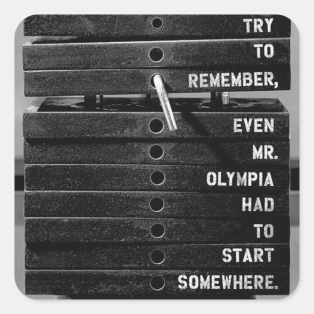 Adesivo Quadrado Gym Malhação Motivativo (Frente)