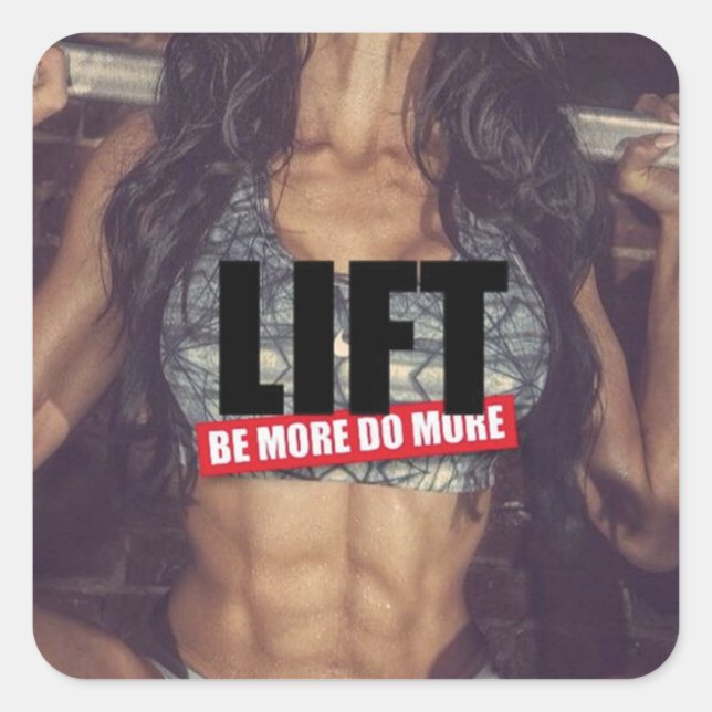 Adesivo Quadrado Gym Malhação Motivativo (Frente)