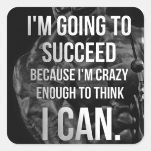 Adesivo Quadrado Gym Malhação Motivativo