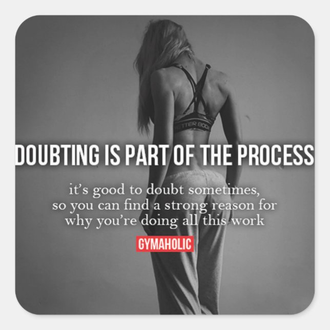 Adesivo Quadrado Gym Malhação Motivativo (Frente)