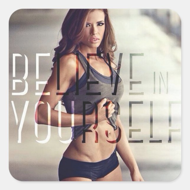 Adesivo Quadrado Gym Malhação Motivativo (Frente)