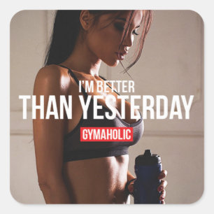 Adesivo Quadrado Gym Malhação Motivativo