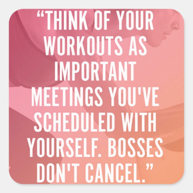 Adesivo Quadrado Gym Malhação Motivativo (Frente)