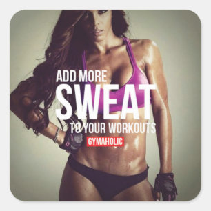 Adesivo Quadrado Gym Malhação Motivativo