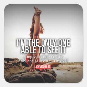 Adesivo Quadrado Gym Malhação Motivativo