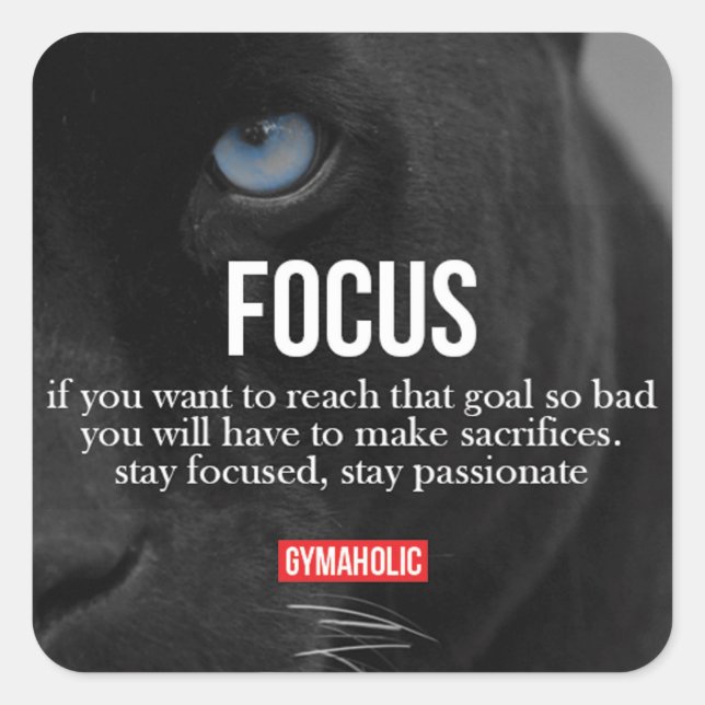 Adesivo Quadrado Gym Malhação Motivativo (Frente)