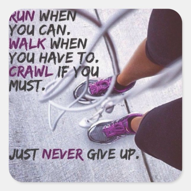 Adesivo Quadrado Gym Malhação Motivativo (Frente)