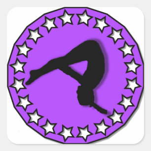 Adesivo Quadrado Gymnast no roxo
