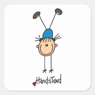 Adesivo Quadrado Gymnast que faz Handstands