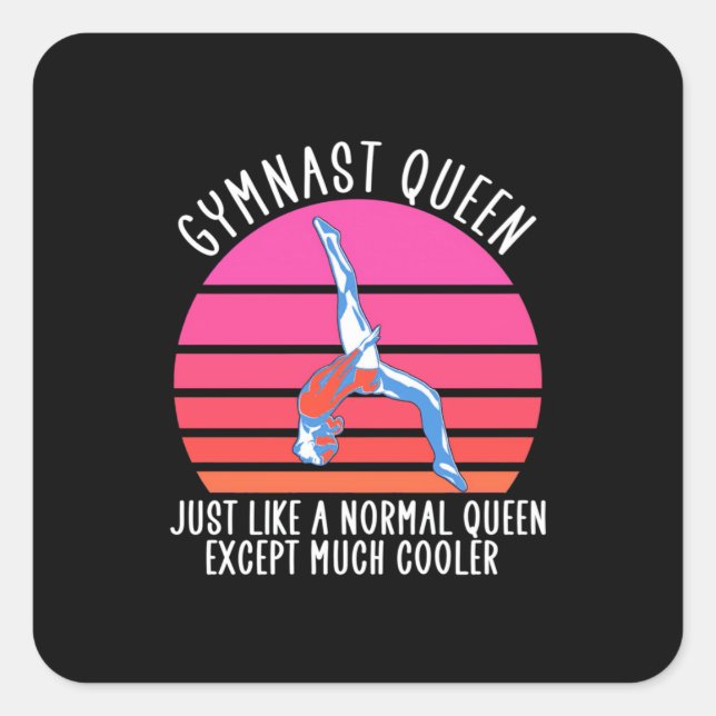 Adesivo Quadrado Gymnast Queen (Frente)