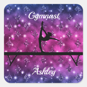 Adesivo Quadrado Gymnastics Beam Glam