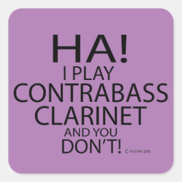 Adesivo Quadrado Ha Contrabass Clarinet Square Sticker
