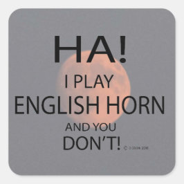 Adesivo Quadrado Ha Inglês Horn Square Sticker