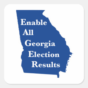 Adesivo Quadrado Habilitar Todos os Resultados de Eleições da Geórg
