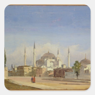 Adesivo Quadrado Haghia Sophia, Constantinople, 1843 (óleo em