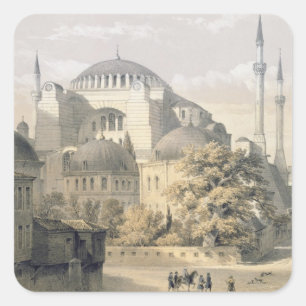 Adesivo Quadrado Haghia Sophia, placa 19: ideia exterior do mosq