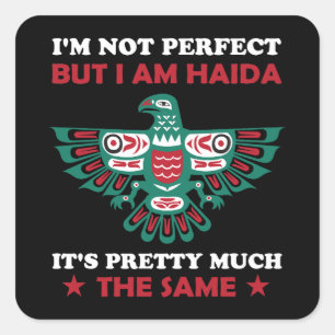 Adesivo Quadrado Haida Eagle Haida Nation Native American Gift Idea