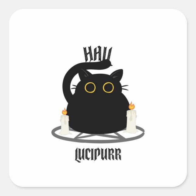 Adesivo Quadrado Hail Lucipurr (Frente)