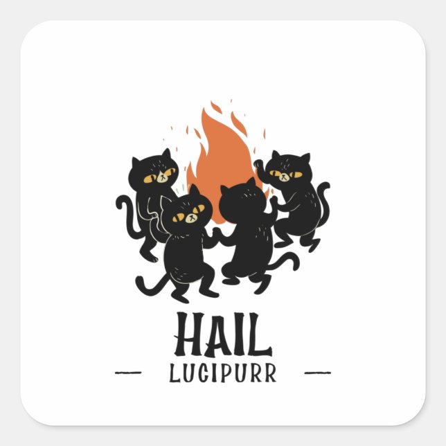 Adesivo Quadrado Hail Lucipurr (Frente)