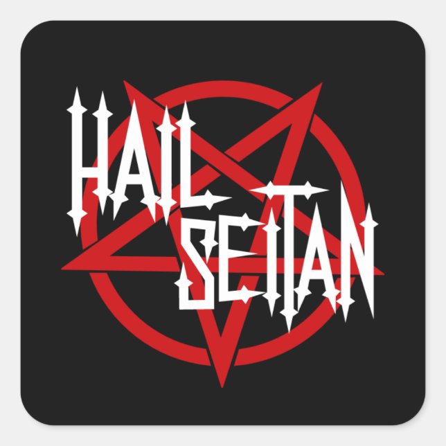 Adesivo Quadrado Hail Seitan (Frente)