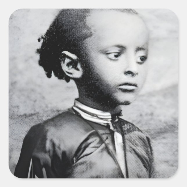 Adesivo Quadrado Haile Selassie Ethiopia Rasta Jah Rastafari Reggae (Frente)