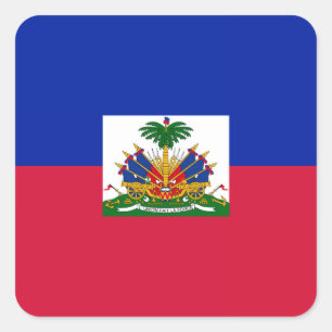 Adesivo Quadrado Haiti - bandeira haitiana