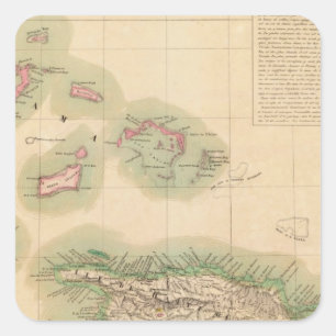 Adesivo Quadrado Haiti e República Dominicana setembro de 68