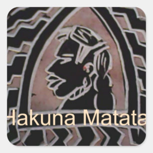 Adesivo Quadrado Hakuna Matata Bongo Flavor.