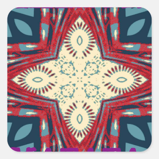 Adesivo Quadrado Hakuna Matata Text Hope Abstrato (Frente)