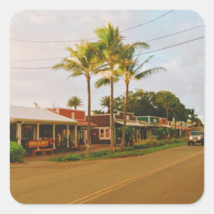 Adesivo Quadrado Haleiwa Surfer Town